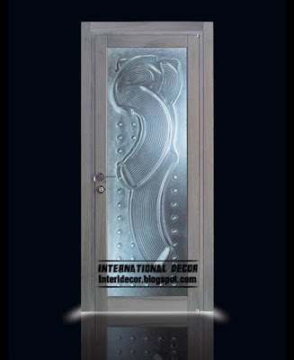 modern silver interior door 2015, PVC door design 2015