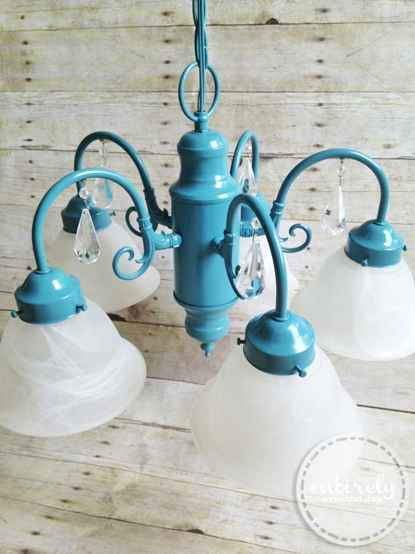 DIY Chandelier from an Ugly Light Fixture Entirely Eventful Day