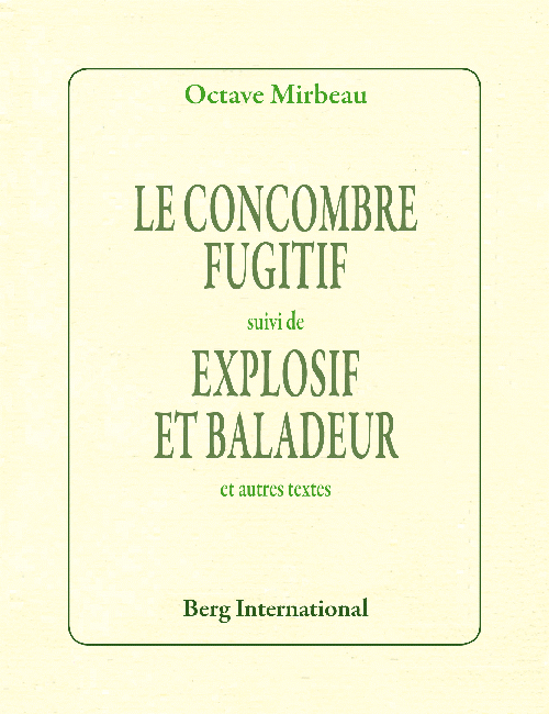 "Le Concombre fugitif", 2015