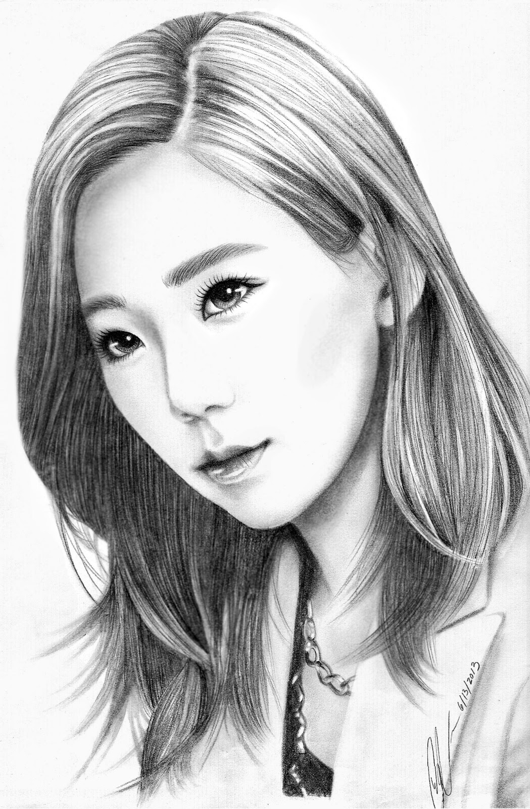 Unique Taeyeon Sketch Drawing with simple drawing