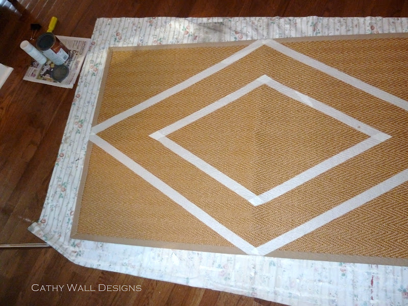 with since the rugs are sisal it s hard to say whether the dried paint