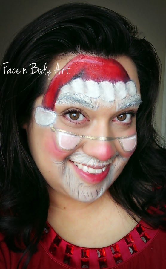 Santa clause face painting design Shawna D. Make-up: FOTD Santa Claus face painting