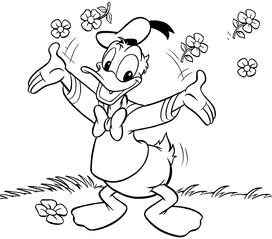 Donald Duck For Kid Coloring Page Free wallpaper