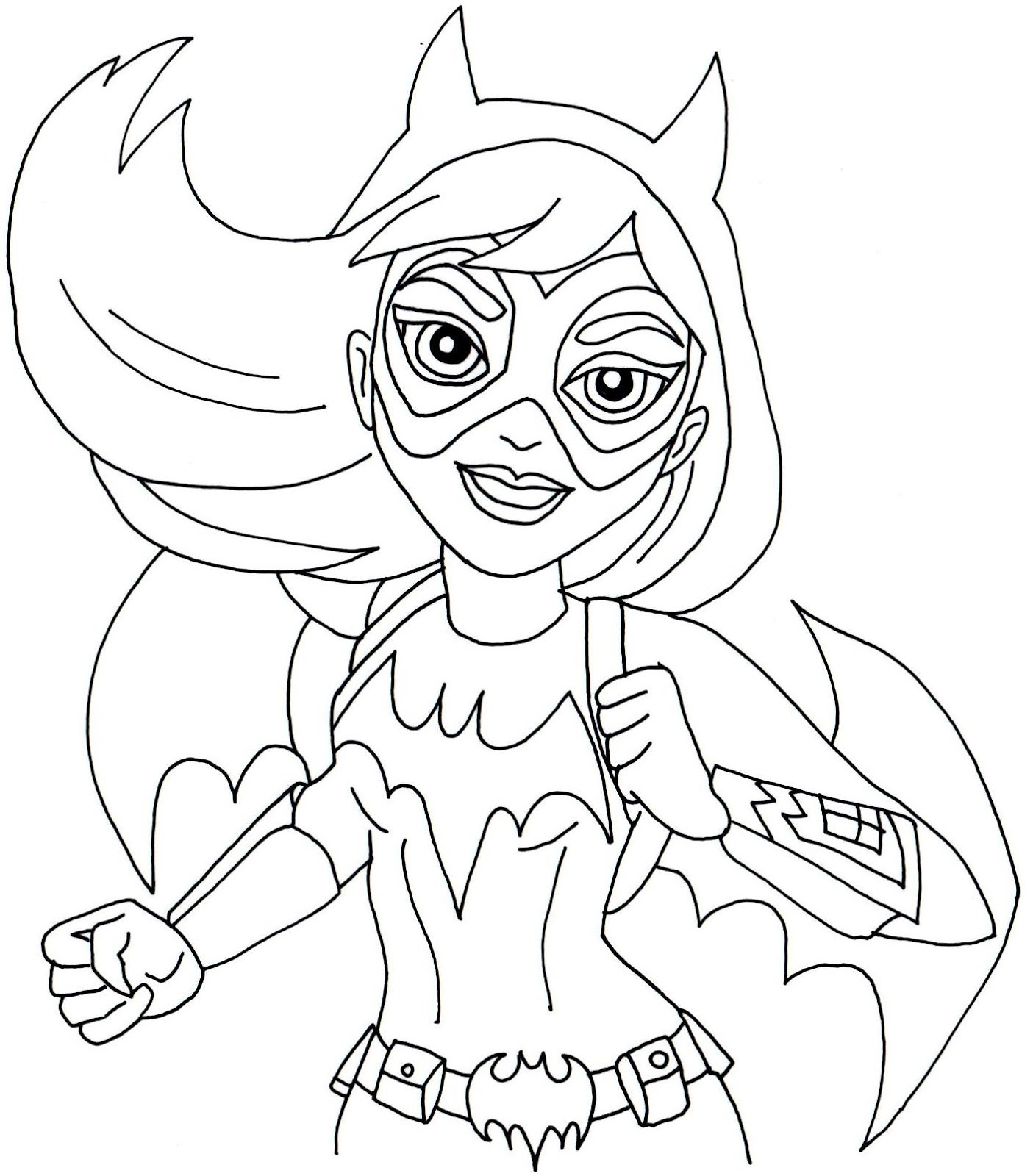 Free Printable Super Hero High Coloring Pages: Batgirl Super Hero High