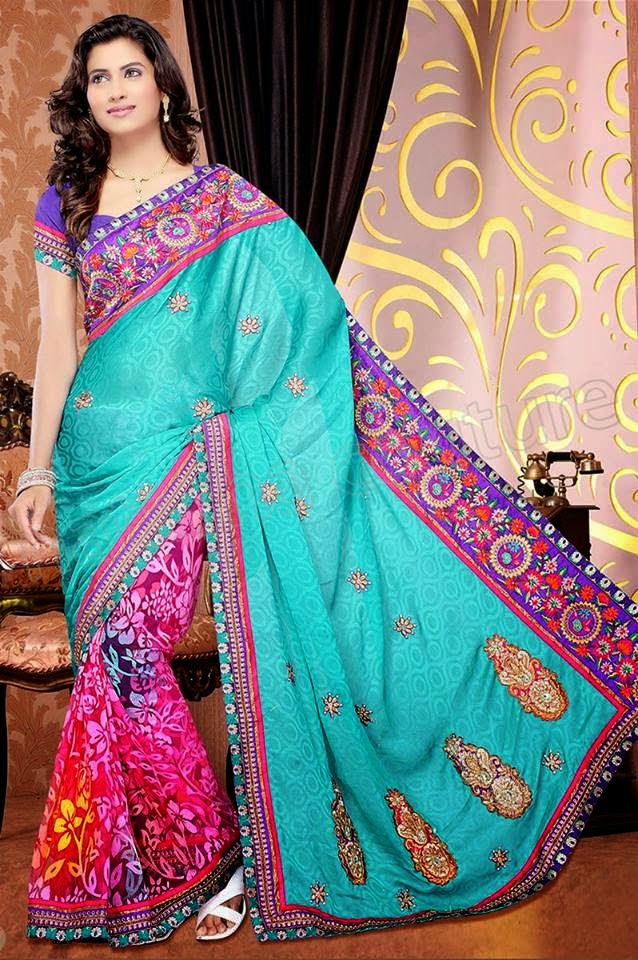 Exclusive And Colorful Sarees Collection For Party Wear By Natasha couture From 2014