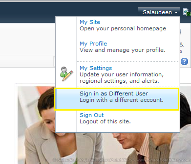 sign in as different user in sharepoint 2013 workarounds