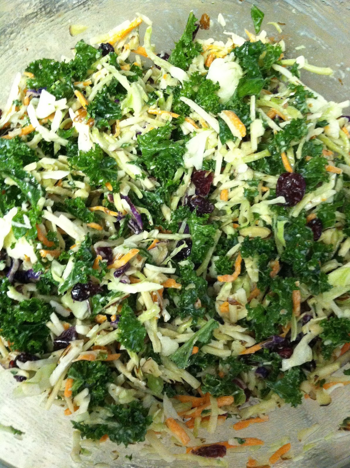 TESSA RAYANNE Healthy Kale Broccoli Slaw Recipe