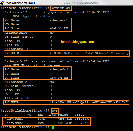 Linux LVM Creating VG The Unix