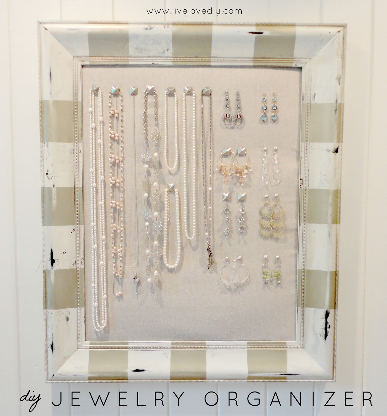 Diy Jewelry Organizer Diy Earring Holder Picture Frame For Studs