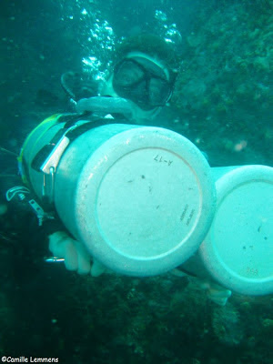 Side mount with Leandro, tanks in front, January 2013