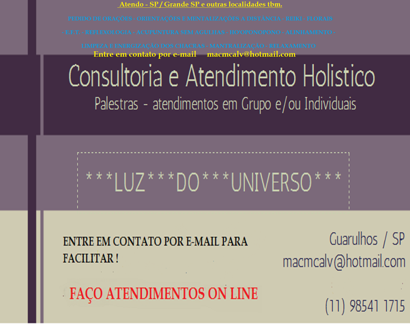 ATENDIMENTOS E CONSULTAS