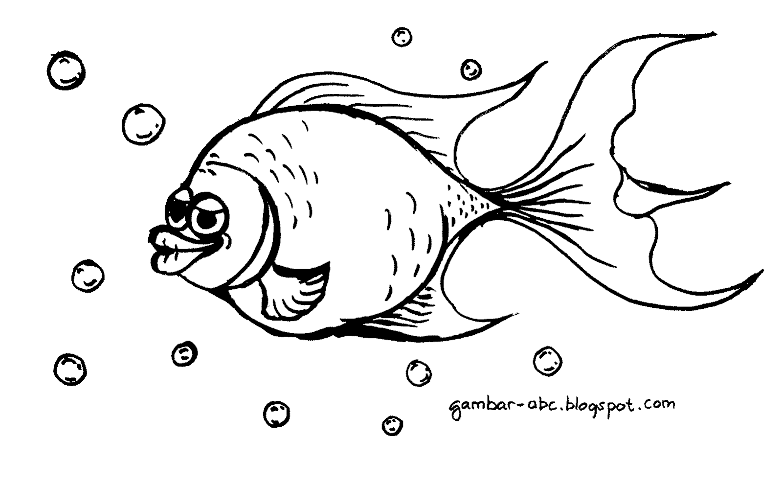 gambar mewarnai ikan koki