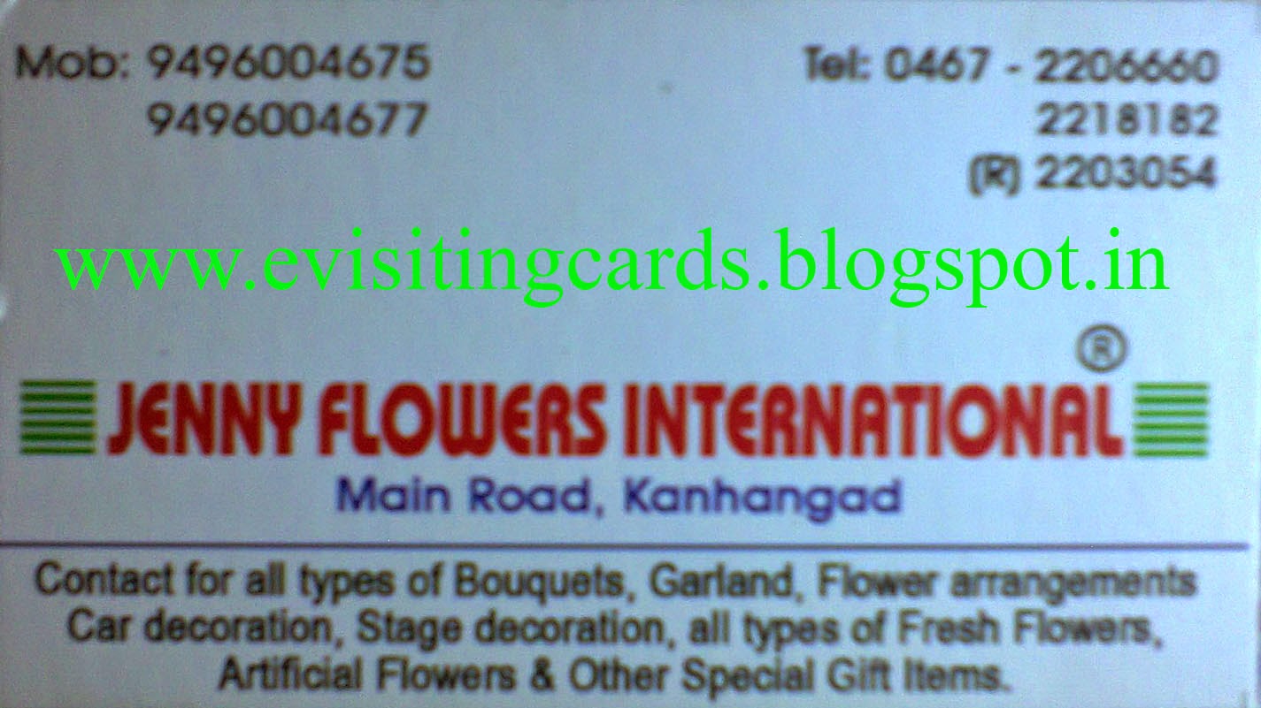 Visiting Card Directory Flower Stall In Kanhangad Top choice for flower delivery dubai.jenny flowers provides online flower delivery in dubai as well as in international level. visiting card directory blogger