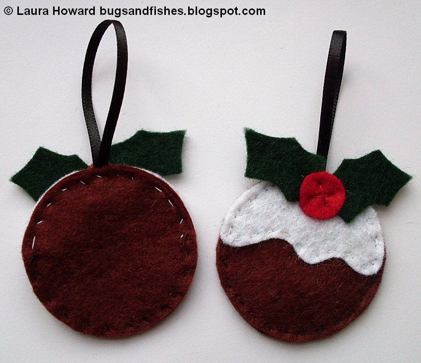 Bugs and Fishes by Lupin: Felt Ornament How-To #3: Christmas Puddings