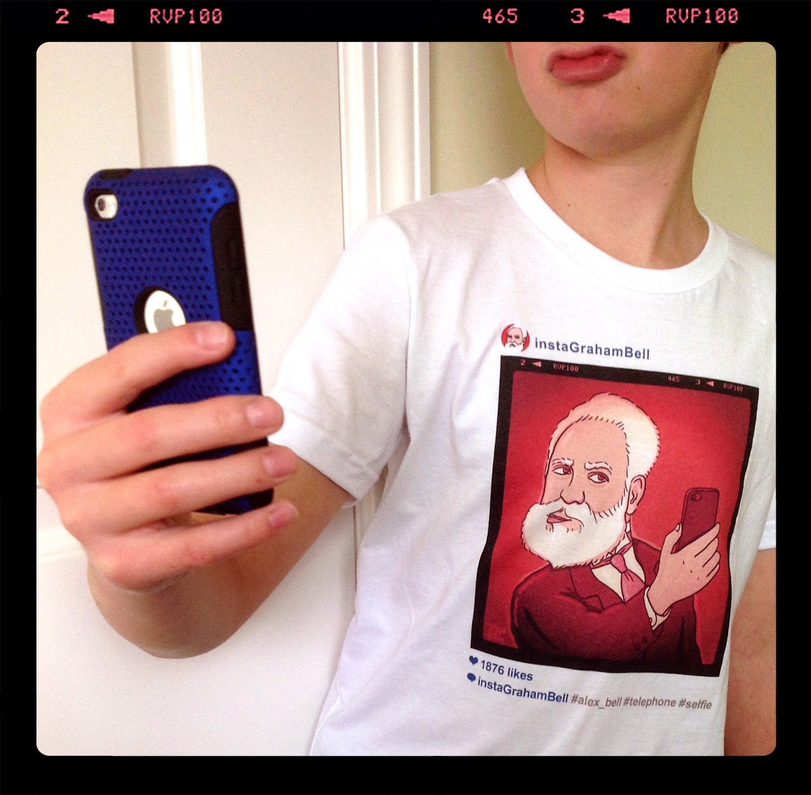  instaGrahamBell for light background T-Shirts by TsipiLevin
