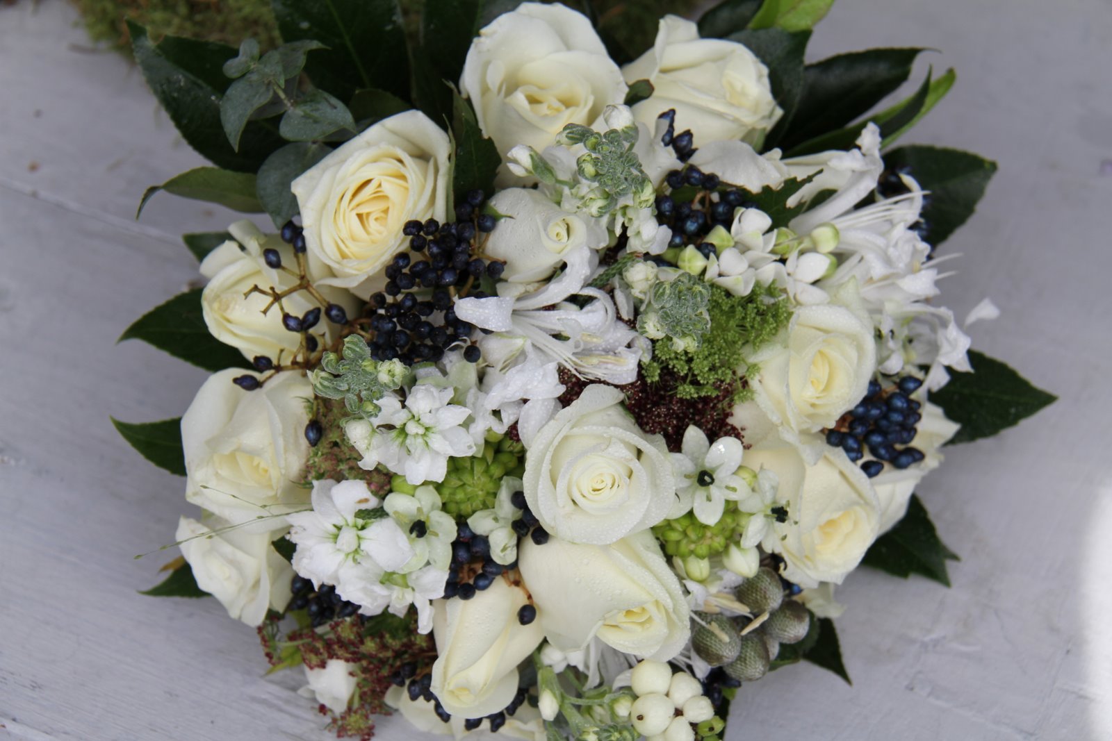 The Flower Magician Fabulous Black &amp; White Wedding Bouquet