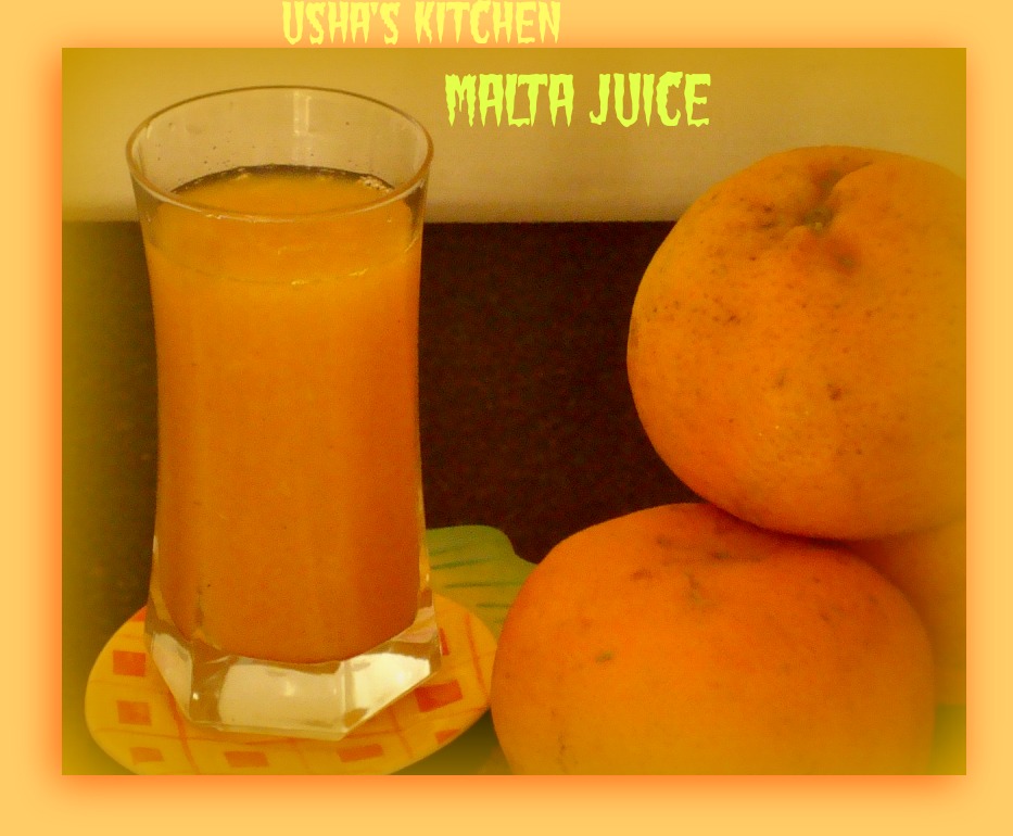 USHA'S KITCHEN Orange juice..