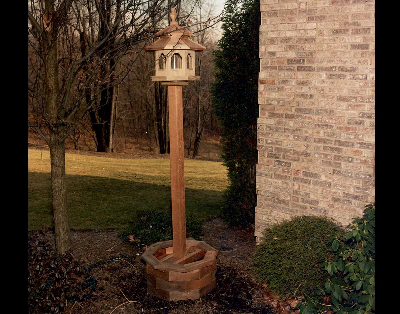 Bird In Everything Octagon Bird Feeder