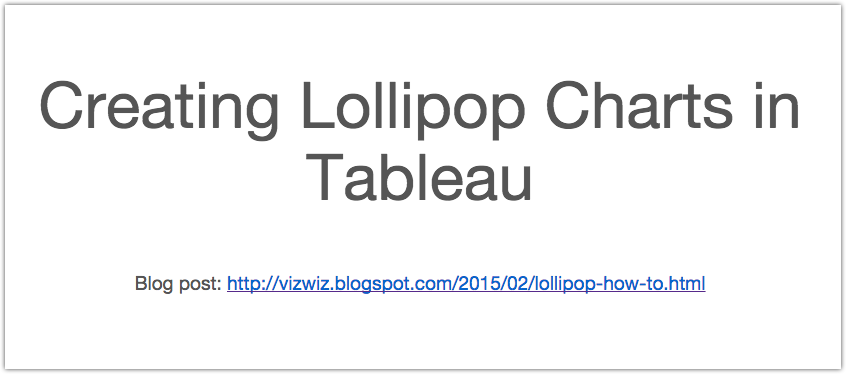 Lollipop Chart In Tableau