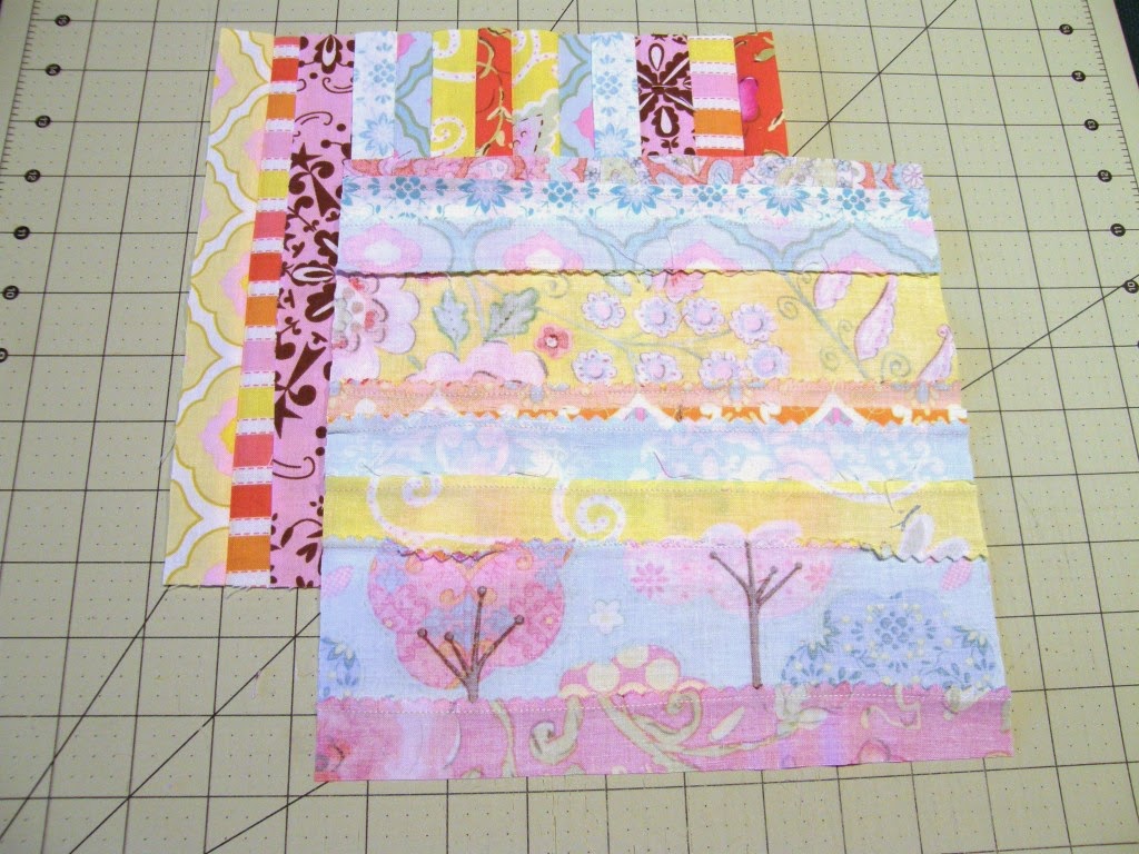 The Woman on the Hill Easy Strip Diamond Quilt Block