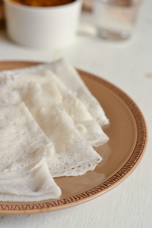 Instant Neer Dosa Rice And Coconut Crepes Gluten Free Crepes Quick