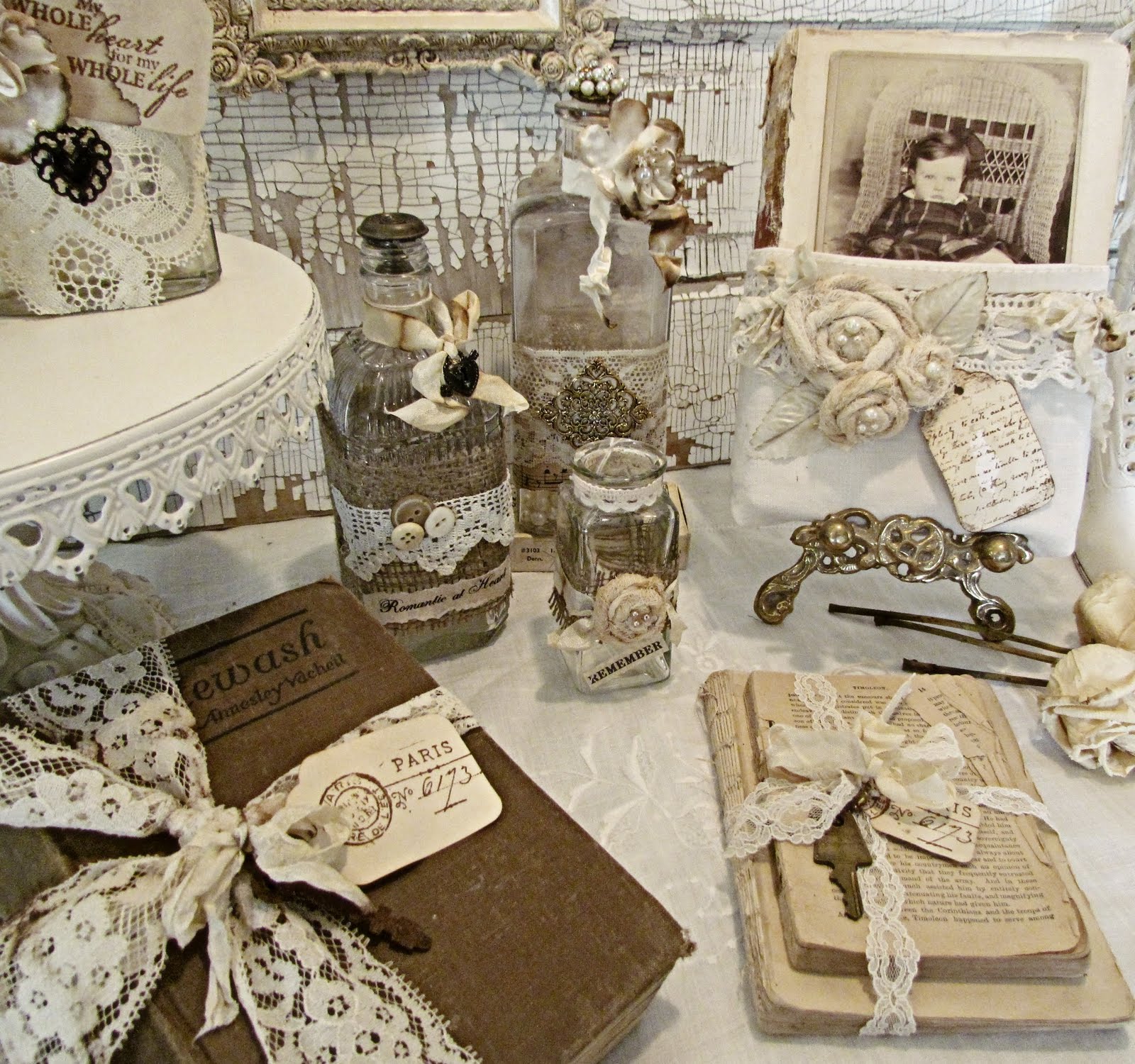 miss gracie's house books and bottles...