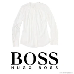 Queen Letizia Style HUGO BOSS Blouses and UTERQUE Coat 