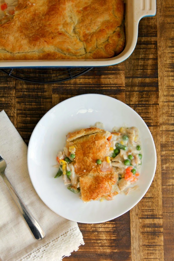 Chicken Pot Pie with Puff Pastry Crust
