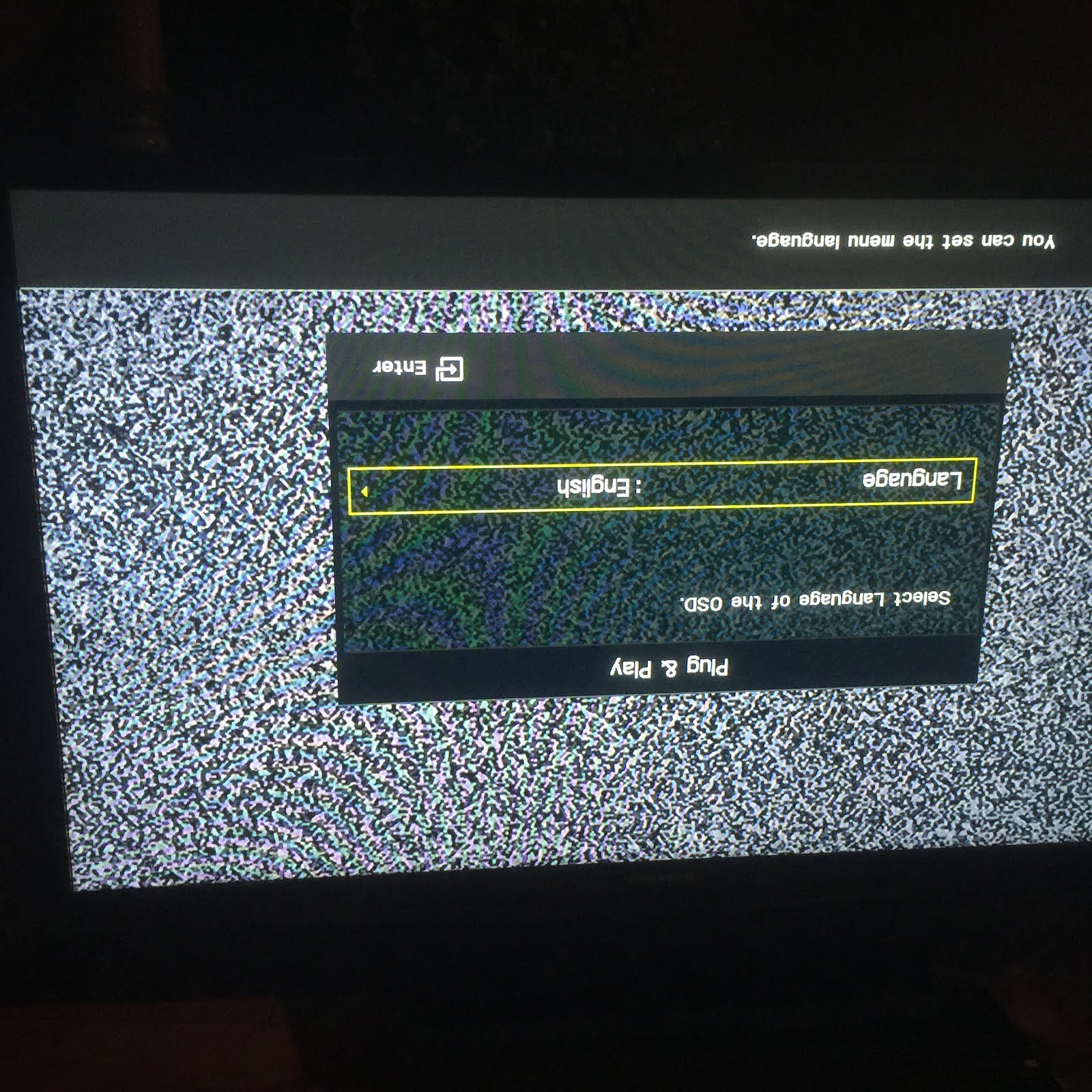 Fiddling With Things Samsung TV out of the box with an upside down picture