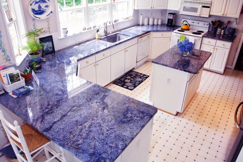 Different color marble countertops. Interiors Blog