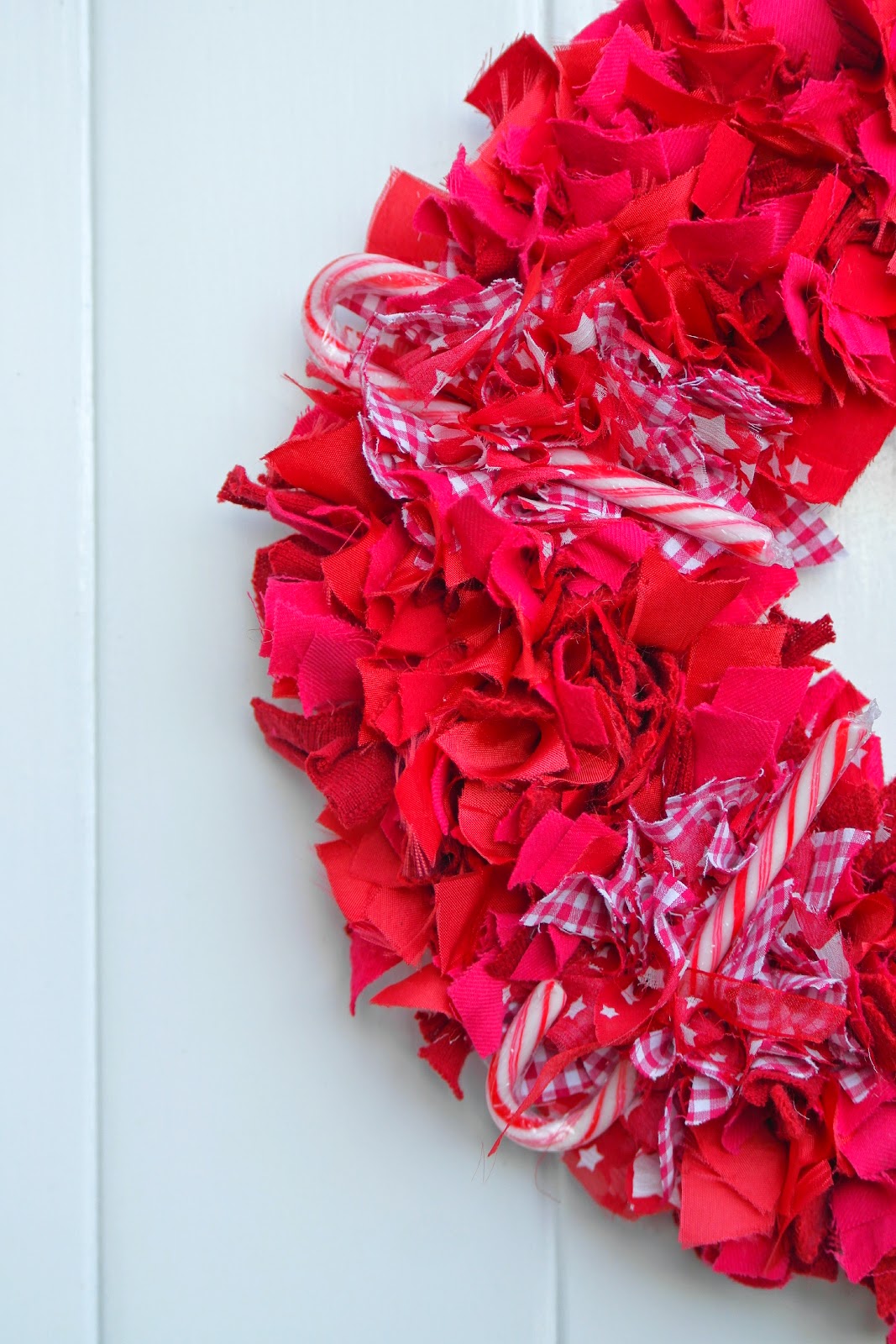 Me and my shadow Rag Rug Christmas Wreath