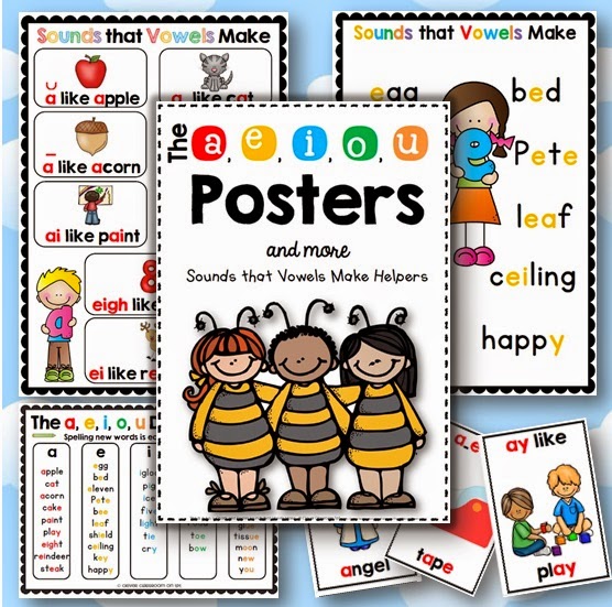 The a e i o u Posters - Sounds that Vowels Make Helpers