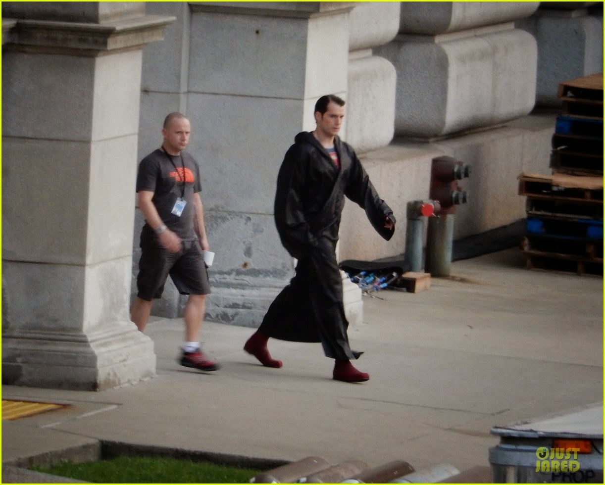 Henry Cavill como Superman en el rodaje de 'Batman V Superman: Dawn of Justice'