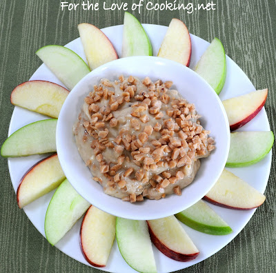 Toffee Crunch Dip with Apple Slices