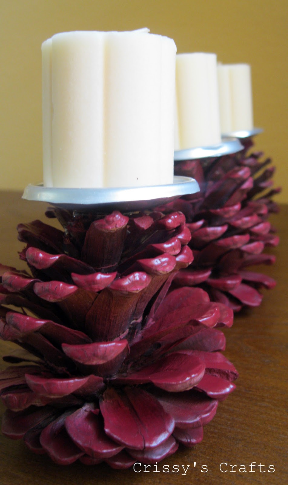 Crissy's Crafts Pinecone Candle Holder