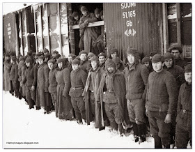 Red Army prisoner-of-war  Finland  train during  Soviet-Finnish War 1940