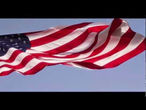 U.S. flag blowing