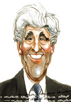 John Kerry is a caricature by Artmagenta