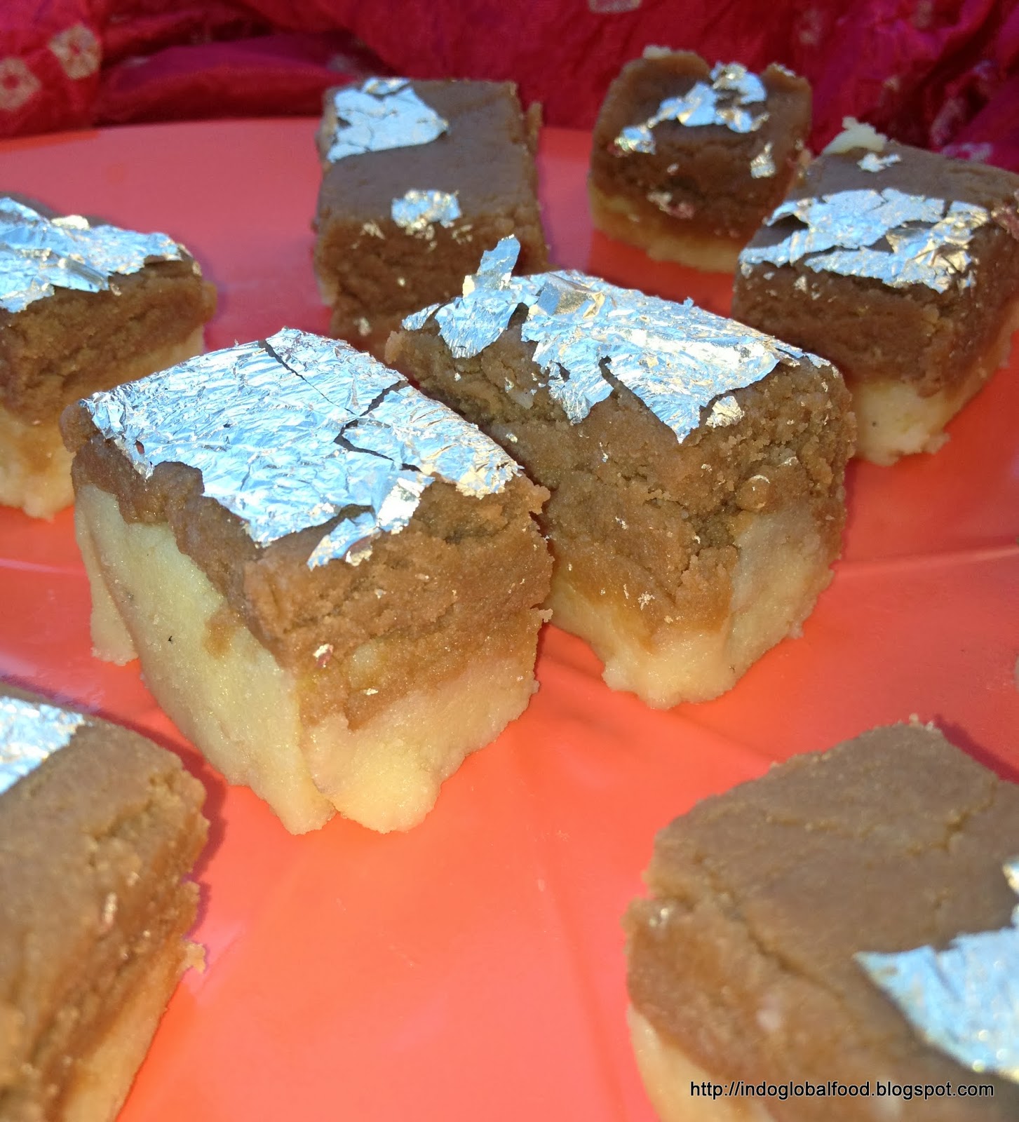 Chocolate Burfi or Milk Halwa recipe using ricotta cheese