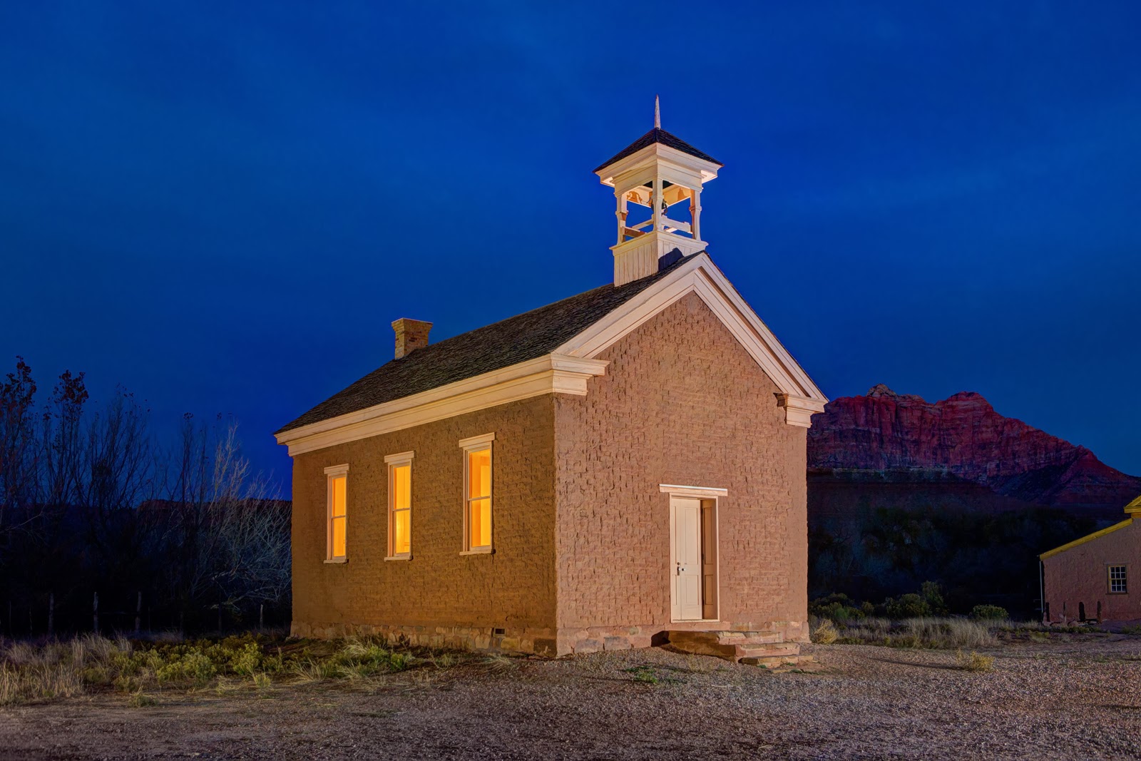Into The Night Photography Blue Hour Light Painting in Grafton, Utah