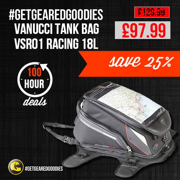 #GetGearedGoodies - Save on The Vanucci VSR01 Tank bag - www.GetGeared.co.uk