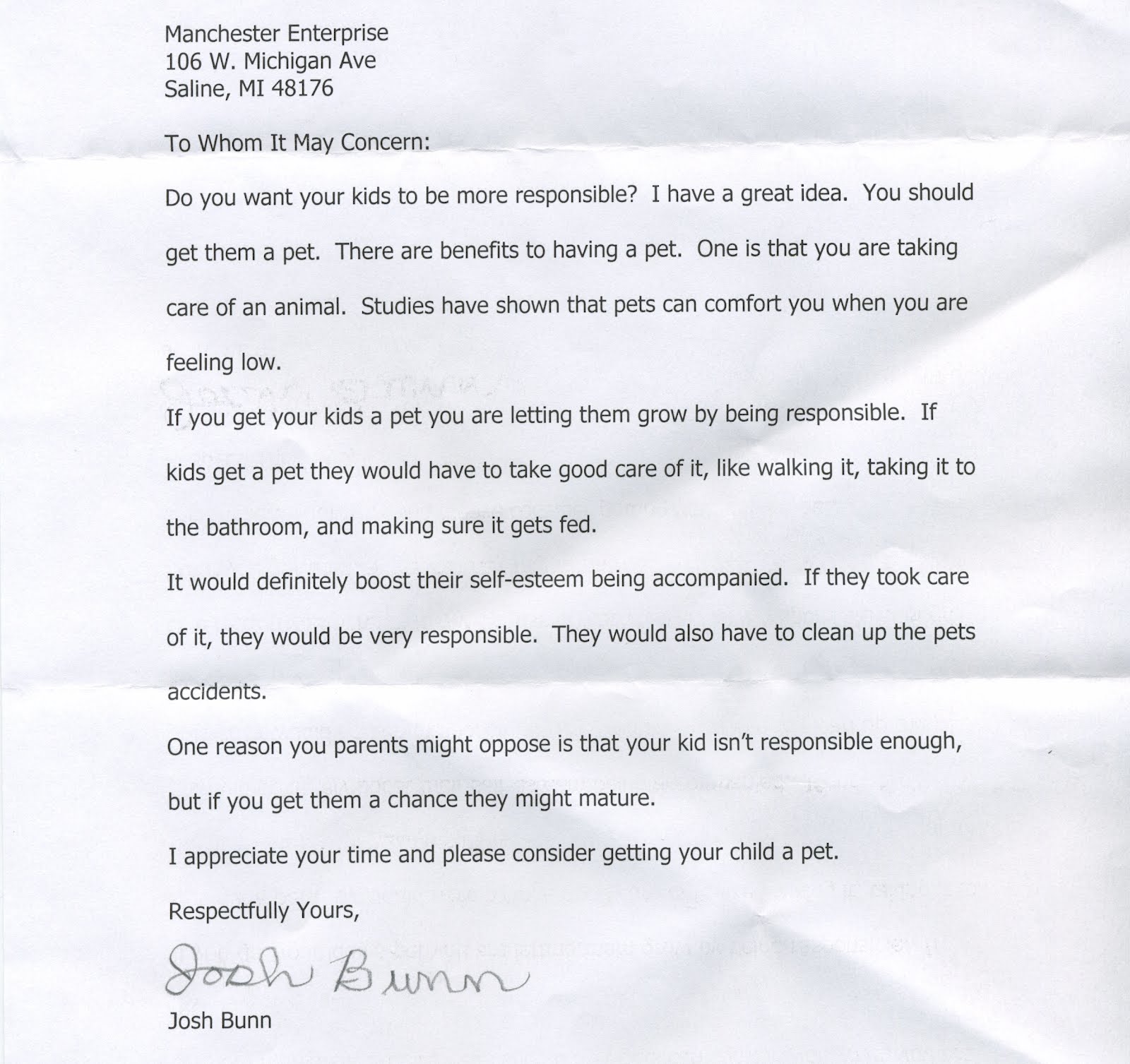 Letter of giving advice image