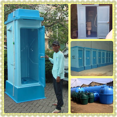 toilet portable fibreglass, flexible toilet frp, wc sementara, wc proyek, toilet darurat, toilet flexible, septic tank biotech