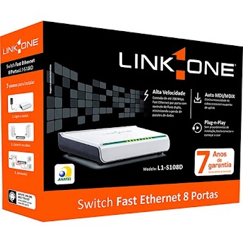 Switch 8 Portas Link-one 10/100