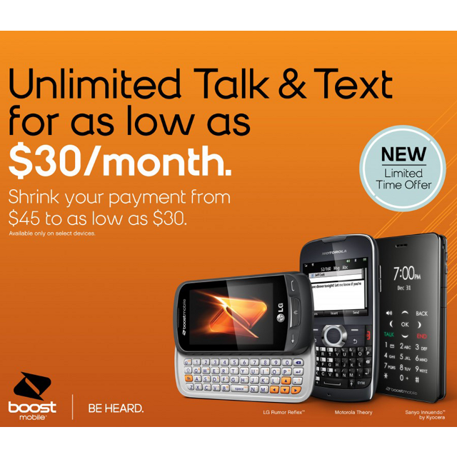 Boost Mobile Discontinuing 45 Unlimited Talk and Text Plan Prepaid
