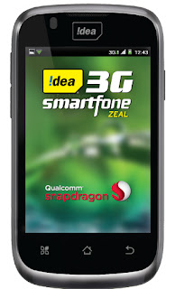 lowest cost android smartphone Idea Cellular Zeal