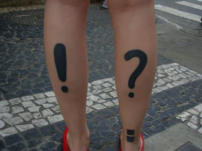 How to Tattoo pontos exclamação e Interrogação nas pernas