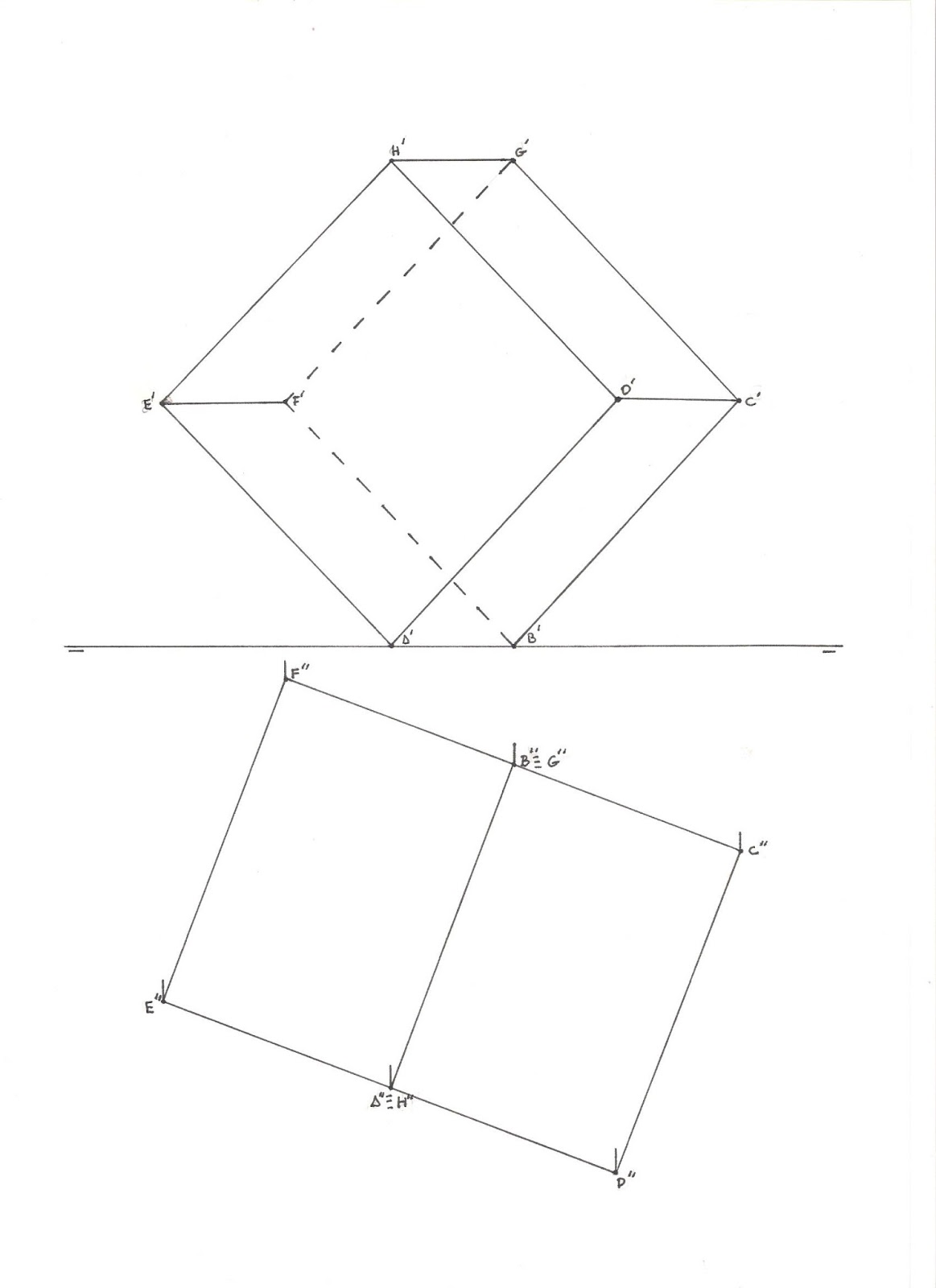 El Sistema Diédrico El Hexaedro