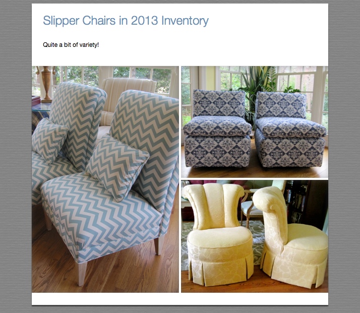 Wydeven Designs Upholstered Furniture Styles Slipper Chairs