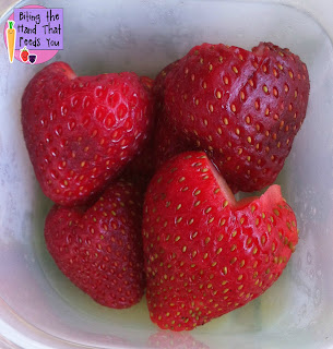 heart-shaped strawberries